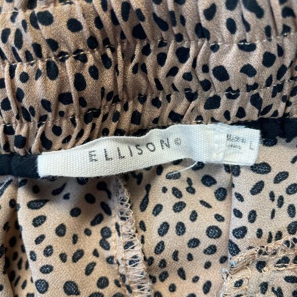 Ellison Leopard Print Joggers Size Large Lightweight - Picture 5 of 11